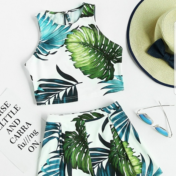 🎀🛍Jungle Print Tank Top and Shorts - Picture 2 of 4